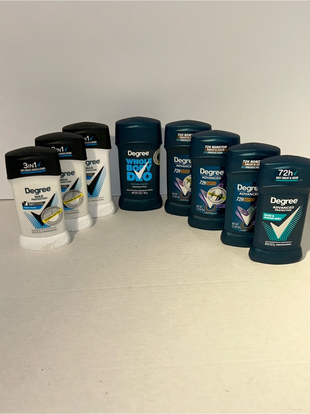Degree Men Antiperspirant Deodorant Stick 8-Piece Bulk Bundle of 9 Assorted